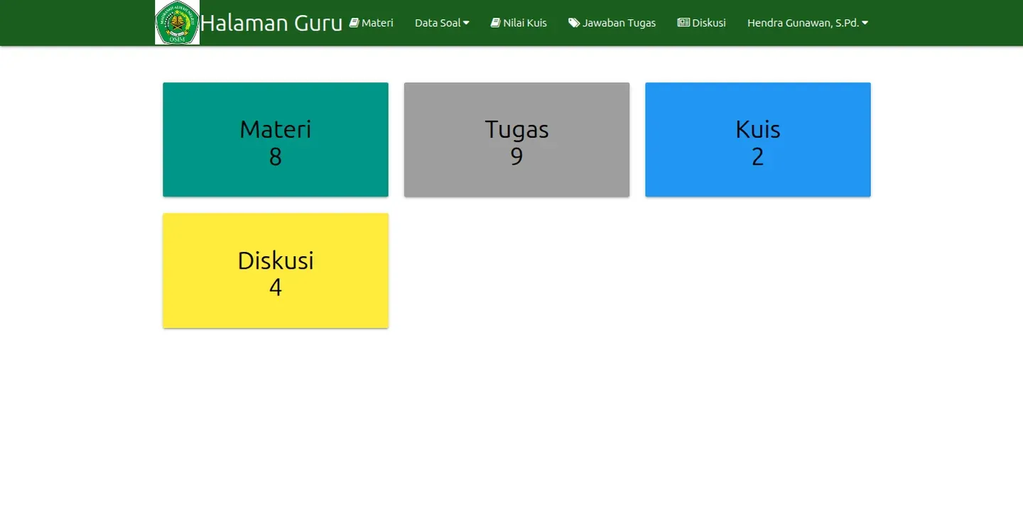 Screenshot of the MAN 1 Klaten E-learning website (2 of 3)