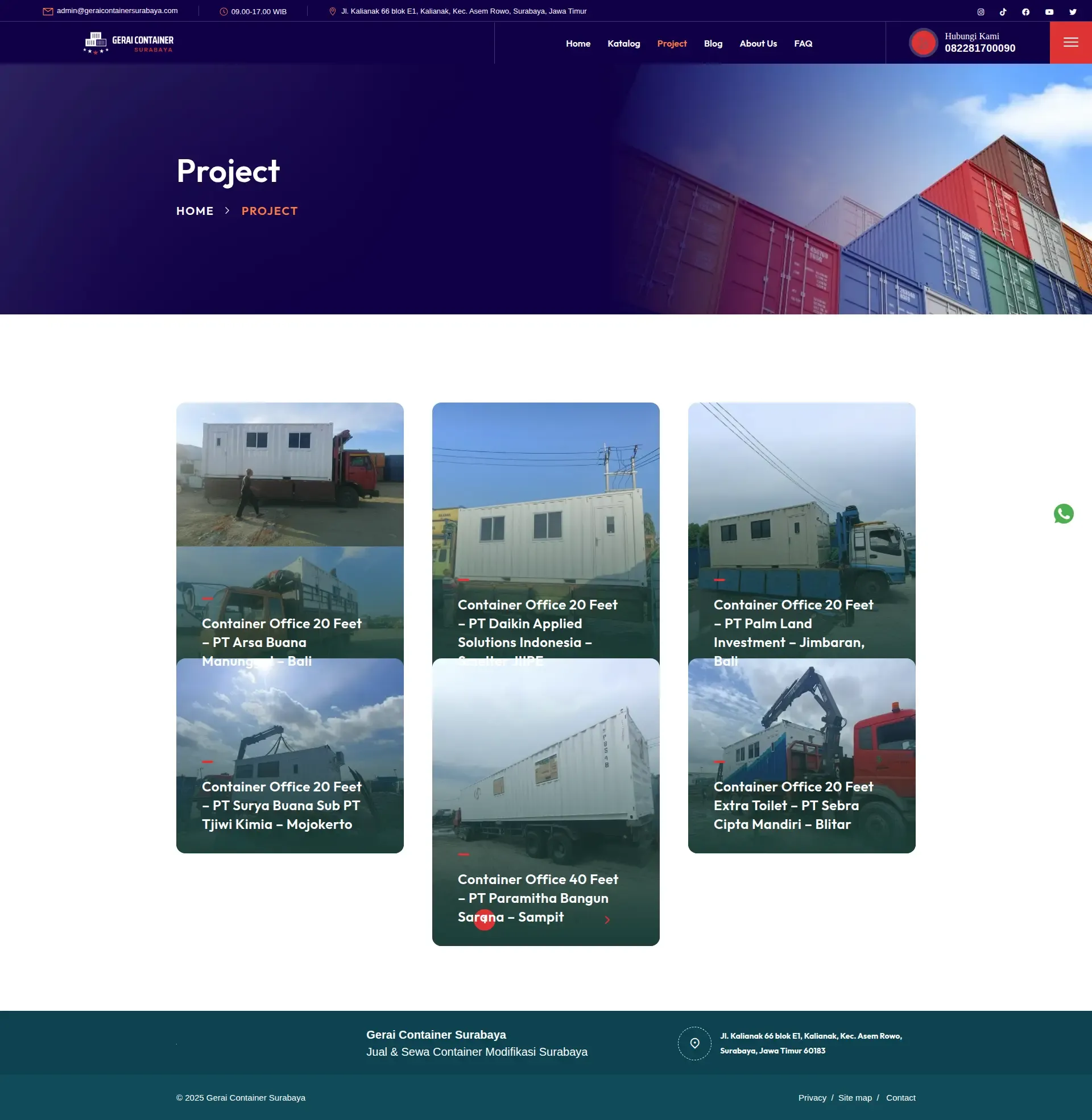 Screenshot of the Gerai Container website (3 of 5)