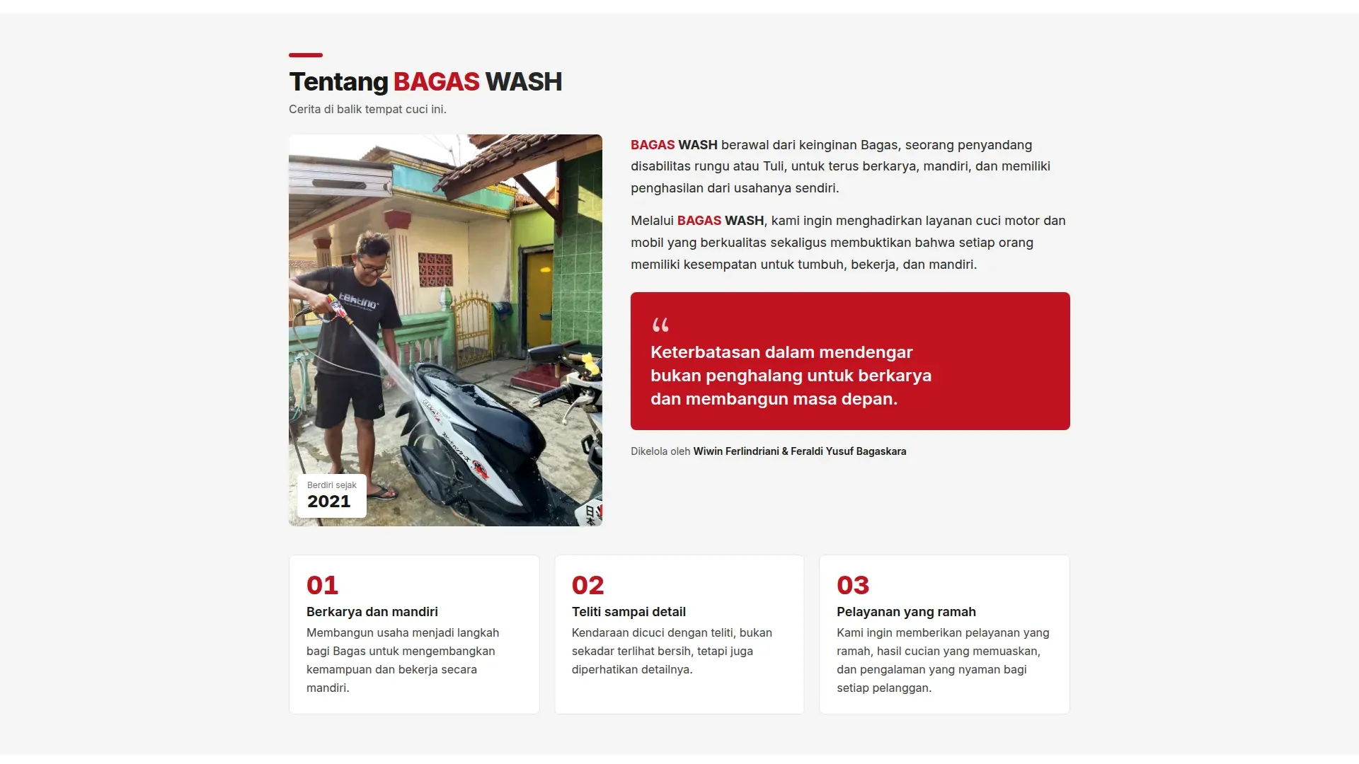 Screenshot of the Bagas Wash website (5 of 6)